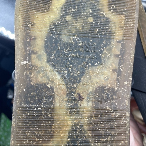 Melissa Women's Way Slides Beach in Black rubber t strap Size 7 - Picture 6 of 7